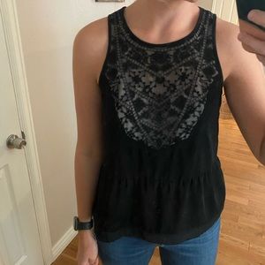 Black Lace American Eagle Blouse